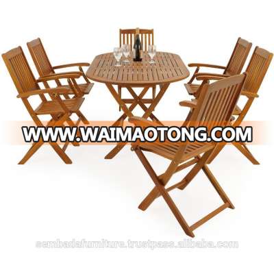 Outdoor Teak Wooden Garden Dining Table and Chairs Furniture Set